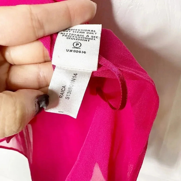 DIANE VON FURSTENBERG Raica‎ 100 % Silk keyhole Pink Sleeveless Top Size P - Picture 7 of 9